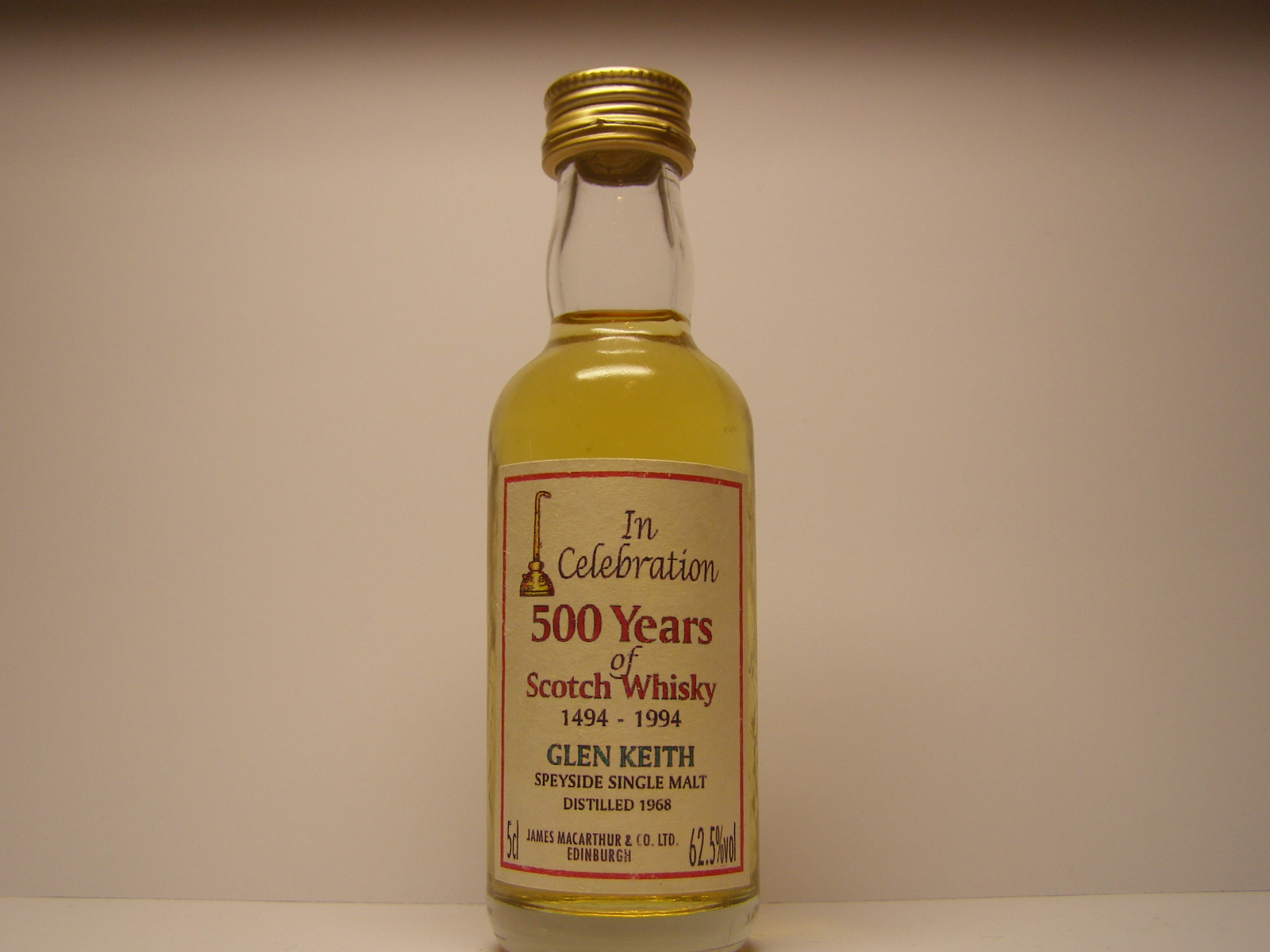 SSMSW 1968 "James MacArthur´s" 5cl 62,5%vol